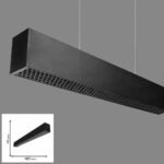ELMARK LED Φωτιστικό 24W 48V CCT Honeycomb Σκούρο Γκρι – Ρυθμιζόμενος Γραμμικός Φωτισμός - Image 2