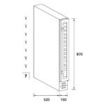 Elmark Built-Under Wine Cooler EL-UWC7S – Εντοιχιζόμενο Ψυγείο Κρασιών 7 Φιαλών Με Μονοζωνική Ψύξη (Produced for ELMARK by Midea) - Image 2
