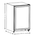 Elmark Free-Standing Wine Cooler EL-169C – Ψυγείο Κρασιών 45 Φιαλών Μονοζωνικής Ψύξης (Produced for ELMARK by Midea) - Image 2