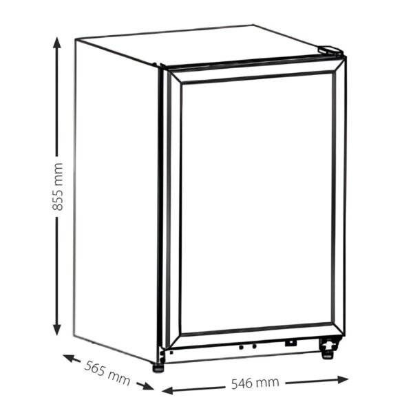 Elmark Free-Standing Wine Cooler EL-169C – Ψυγείο Κρασιών 45 Φιαλών Μονοζωνικής Ψύξης (Produced for ELMARK by Midea) - Image 2