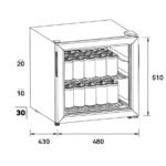 Elmark Beverage Cooler EL-YC40 – Ψυγείο Αναψυκτικών 30 Κουτιών Μονοζωνικής Ψύξης (Produced for ELMARK by Midea) - Image 2