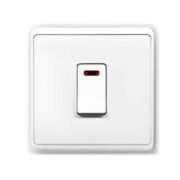 LONDON DOUBLE POLE SWITCH NEON 45A WHITE