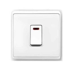 LONDON DOUBLE POLE SWITCH NEON 45A WHITE