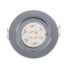 LED ΣΠΟΤ ΜΕΤΑΛΛΙΚΟ ΣΤΡΟΓΓΥΛΟ HIGH POWER 6W 4000-4300K ΝΙΚΕΛ ΜΑΤ