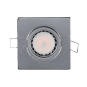 LED ΣΠΟΤ ΜΕΤΑΛΛΙΚΟ ΤΕΤΡΑΓΩΝΟ PAR 16 5.5W 4000-4300K ΝΙΚΕΛ ΜΑΤ