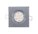 LED ΣΠΟΤ ΜΕΤΑΛΛΙΚΟ ΤΕΤΡΑΓΩΝΟ HIGH POWER 6W 4000-4300K ΝΙΚΕΛ ΜΑΤ