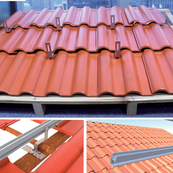 TR-173 MOUNT STRUCTURE FOR TILE ROOF 430W PANEL 15kW,SET - Image 1