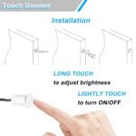 EL-TS01 Touch Dimmer Sensor Switch – Μαύρο Χωνευτό Αισθητήριο Αφής - Image 3