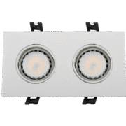 LED ΣΠΟΤ ΠΛΑΣΤΙΚΟ ΟΡΘΟΓΩΝΙΟ PAR 16 2X5.5W 4000-4300K ΛΕΥΚΟ