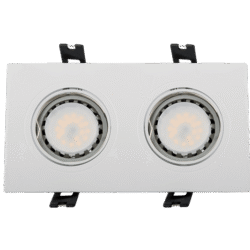 LED ΣΠΟΤ ΠΛΑΣΤΙΚΟ ΟΡΘΟΓΩΝΙΟ PAR 16 2X5.5W 4000-4300K ΛΕΥΚΟ