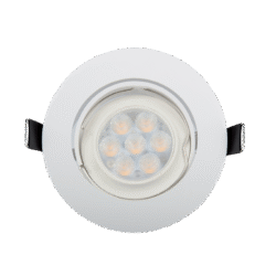 LED ΣΠΟΤ ΠΛΑΣΤΙΚΟ ΣΤΡΟΓΓΥΛΟ HIGH POWER 6W 2700-3000K ΛΕΥΚΟ