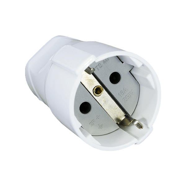 WH-450 ELMARK ΦΙΣ ΘΗΛΥΚΟ ΣΟΥΚΟ 16А 2Р+Е ΛΕΥΚΟ - Image 1