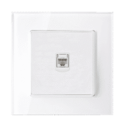 Elmark Πρίζα Δικτύου LAN Cat5 Με Γυάλινο Πλαίσιο Λευκό (195027/WH)