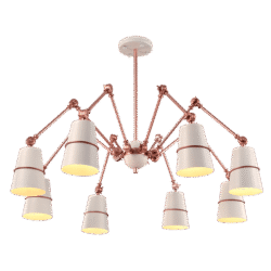 SPIDER ΠΟΛΥΦΩΤΟ 8XE27 ΛΕΥΚΟ