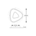 ZUMA LINE CEILING LAMP GETAFE MX3888-1 30W 3000K - Image 4