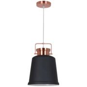 Tedd Κρεμαστό Μονόφωτο 1XE27 Μαύρο D260mm