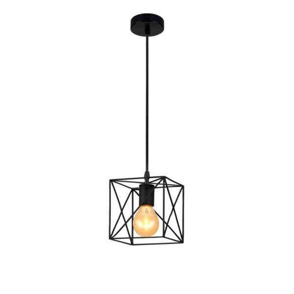 Teri Pendant Μονόφωτο 1XE27 Μαύρο (Black) - Image 2