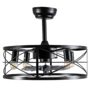 CFC 9508  ΠΛΑΦΟΝΙΕΡΑ ΑΝΕΜΙΣΤΗΡΑΣ ΜΕΤΑΛΛΙΚΟ ΜΑΥΡΟ 4XE-27 O ΑΝΕΜΙΣΤΗΡΑΣ 30W