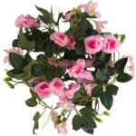 101428 Τεχνητή Διακοσμητική Γιρλάντα με Τριαντάφυλλα & Κρίνους – 170cm Ροζ