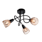 AMBIX ΣΠΟΤ 3XE14 ΜΑΥΡΟ/ΧΑΛΚΟΣ - Image 2