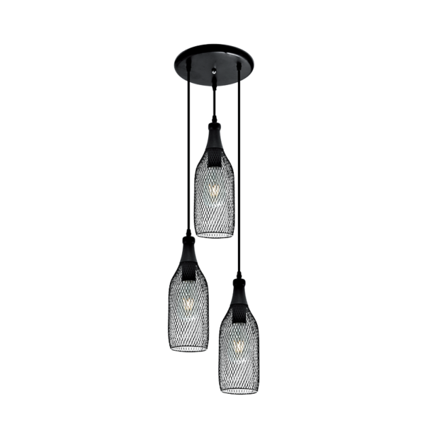 KEN ΚΡΕΜΑΣΤΟ ΦΩΤΙΣΤΙΚΟ 3XE27 ΜΑΥΡΟ - Image 2