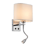 MAYA ΑΠΛΙΚΑ 1XE27 +1WLED 4000K ΧΡΩΜΙΟ - Image 2