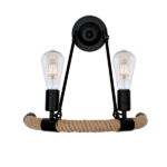 ROPE ΑΠΛΙΚΑ 2XE27 ΜΑΥΡΟ - Image 2