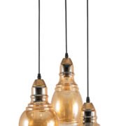 PDA 1258-3 ΡΟΖΕΤΑ ΜΕ ΜΕΛΙ 3ΣΧ. ΔΙΑΦΟΡΕΤΙΚΑ ΓΥΑΛΙΑ 3xE-27 40W