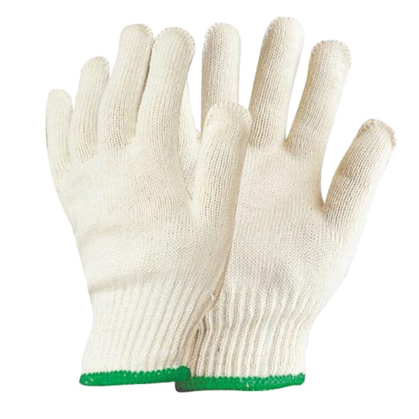 COTTON SAFETY GLOVES SIZE 10 - Image 6