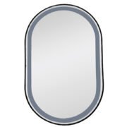 MIC-10 ΚΑΘΡΕΠΤΗΣ ΜΑΥΡΟΣ ΟΒΑΛ LED ΦΩΤΙΣΜΟΣ TOUCH