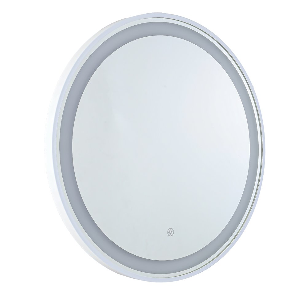 10dd7eeb50-b998-b144-9909-0199c9089e3e MIC-07 ΚΑΘΡΕΠΤΗΣ WH ΣΤΡΟΓΓΥΛΟΣ ΛΕΥΚΗ ΚΟΡΝΙΖΑ LED ΦΩΤΙΣΜΟ TOUCH - Image 1