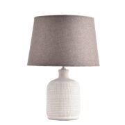 TLC 6354 ΕΠΙΤΡΑΠΕΖΙΑ ΛΑΜΠΑ ΚΕΡΑΜΙΚΗ ΒΑΣΗ ΑΝΑΓΛΥΦΗ ΜΕ ΑΜΠΑΖΟΥΡ ΓΚΡΙ 1ΧΕ27