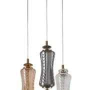 PDC 1287-3  ΡΟΖΕΤΑ 3/Φ ΜΕ  ΜΑΚΡΟΣΤΕΝΑ ΓΥΑΛΙΝΑ  LED- 3Χ7W ΔΙΑΚΟΣΜΗΤΙΚΟ ΚΡΥΣΤΑΛΛΟ