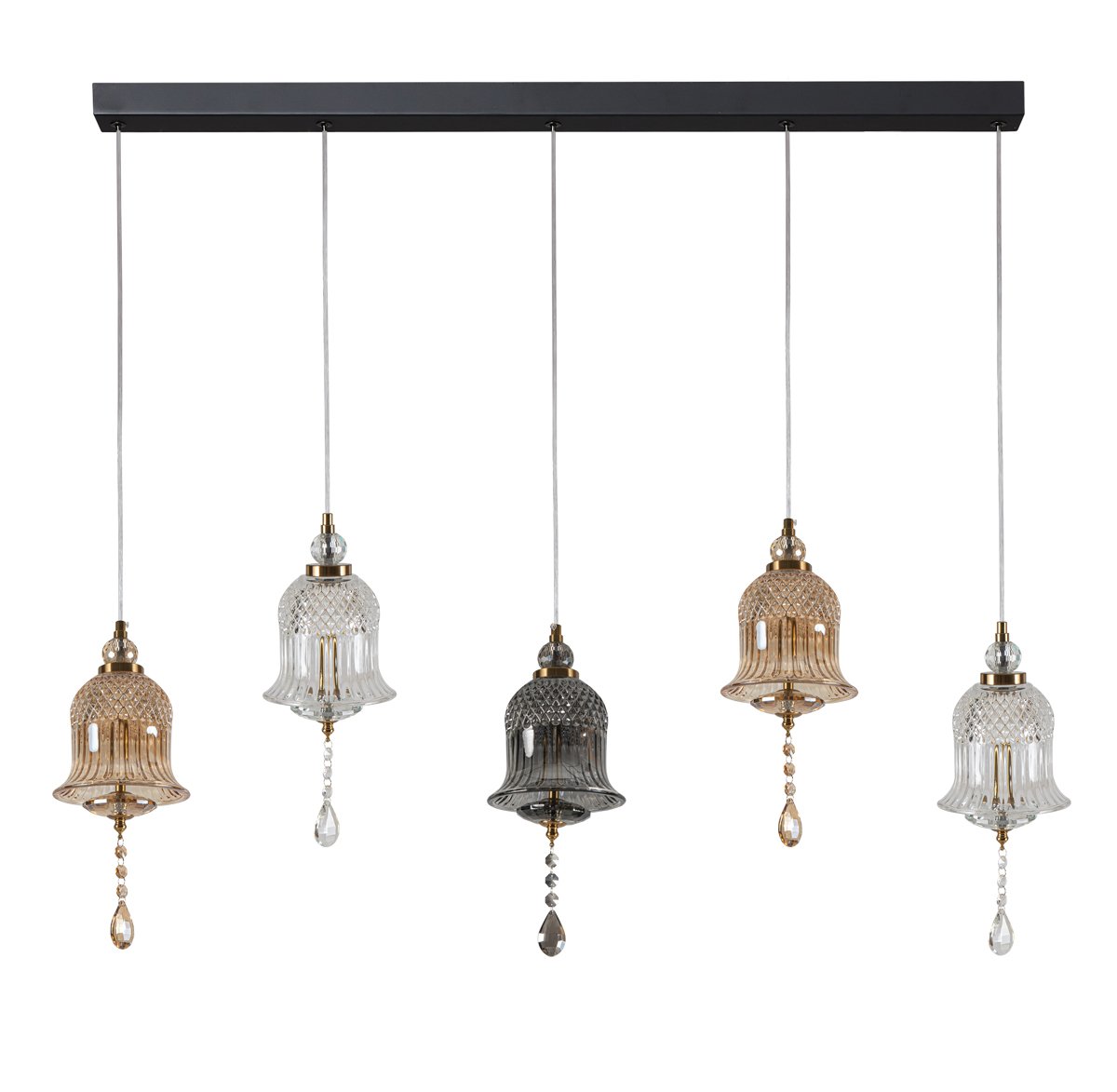 124de53662-73fe-a5e2-8961-019b4a67785b PDC 723-5 ΡΑΓΑ ΜΕ ΓΥΑΛΙΝΕΣ ΚΑΜΠΑΝΕΣ LED-5Χ5W ΜΕ ΔΙΑΚΟΣΜΗΤΙΚΟ ΚΡΥΣΤΑΛΛΟ - Image 1