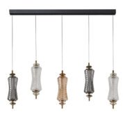 PDC 1287-5  ΡΑΓΑ 5/Φ ΜΕ  ΜΑΚΡΟΣΤΕΝΑ ΓΥΑΛΙΝΑ  LED- 5Χ7W ΔΙΑΚΟΣΜΗΤΙΚΟ ΚΡΥΣΤΑΛΛΟ