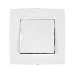 Elmark Διακόπτης Μονός СХ.1 Λευκός Μεταλλιζέ – CITY (190011) - Image 5