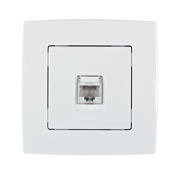 Elmark Πρίζα Υπολογιστή Cat.6 Λευκή Μεταλλιζέ – CITY (190034) - Image 3