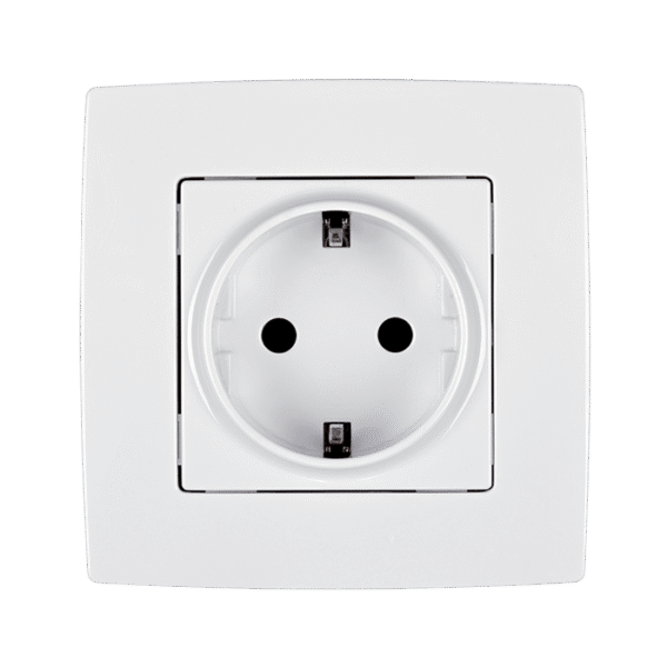 Elmark Πρίζα Σούκο Λευκή Μεταλλιζέ Με Βίδα – CITY (190211S) - Image 5