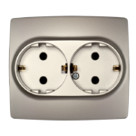 Elmark Πρίζα Σούκο Διπλή Σαμπανιζέ Μεταλλιζέ με Βίδα – CITY (190372S) - Image 3