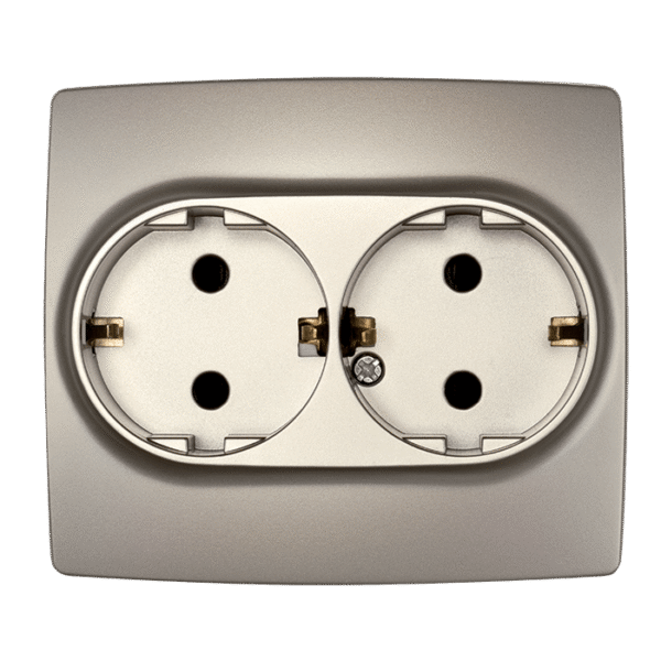 Elmark Πρίζα Σούκο Διπλή Σαμπανιζέ Μεταλλιζέ με Βίδα – CITY (190372S) - Image 5