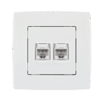 Elmark Διπλή Πρίζα Υπολογιστή Λευκή Μεταλλιζέ – CITY (190711) - Image 5