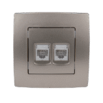 Elmark Πρίζα Πληροφορικής RJ11 + RJ45 Λευκή Μεταλλιζέ – CITY (190731) - Image 5