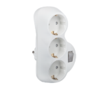 ΑΝΤΑΠΤΟΡΑΣ ΤΡΙΠΛΟΣ ΛΕΥΚΟΣ ΜΕ ΔΙΑΚΟΠΤΗ - Image 3