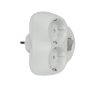 ΑΝΤΑΠΤΟΡΑΣ ΔΙΠΛΟΣ ΛΕΥΚΟΣ ΜΕ ΔΙΑΚΟΠΤΗ - Image 5