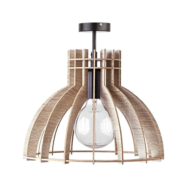 WOODY-4 ΚΡΕΜΑΣΤΟ ΦΩΤΙΣΤΙΚΟ 1XE27 ΜΑΥΡΟ/ΞΥΛΟ - Image 3