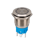 ΜΠΟΥΤΟΝ ΣΤΡΟΓΓΥΛΟ ΜΕ ΛΥΧΝΙΑ LED EL-2211DZR 1NO+1NC IP65 ΚΟΚΚΙΝΟ - Image 4