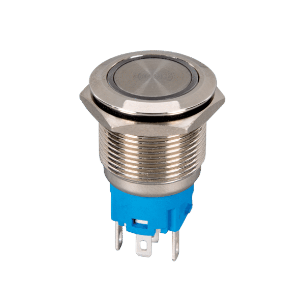 ΜΠΟΥΤΟΝ ΣΤΡΟΓΓΥΛΟ ΜΕ ΛΥΧΝΙΑ LED EL-2211DZG 1NO+1NC IP65 ΠΡΑΣΙΝΟ - Image 4