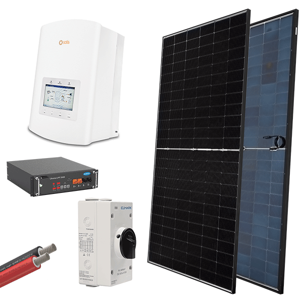 7S HYBRID Solar System 1P/3.6kW με Πάνελ 580W και Μπαταρία – ELMARK - Image 1