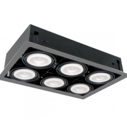 ΦΩΤΙΣΤΙΚΟ QUAD610 10W 6XE27 4000K ΓΚΡΙ ΣΚΟΥΡΟ