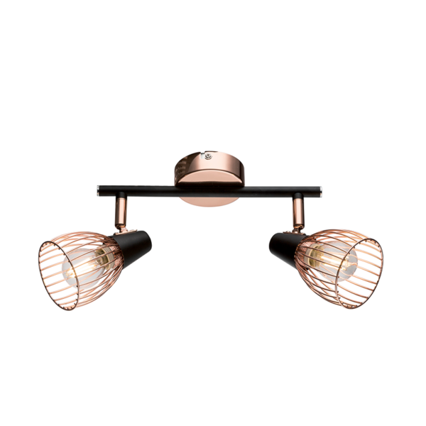 AMBIX ΣΠΟΤ 2XE14 ΜΑΥΡΟ/ΧΑΛΚΟΣ - Image 4